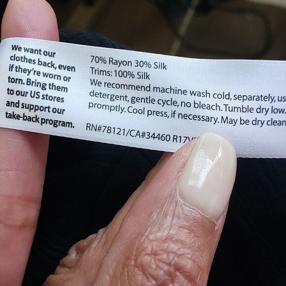 Eileen Fisher Silk Blend V-Neck Black Wrap Top Size PP/PTP - Picture 10 of 11